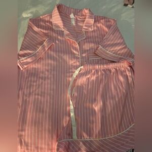 Dex Pink and White Striped Sleepwear